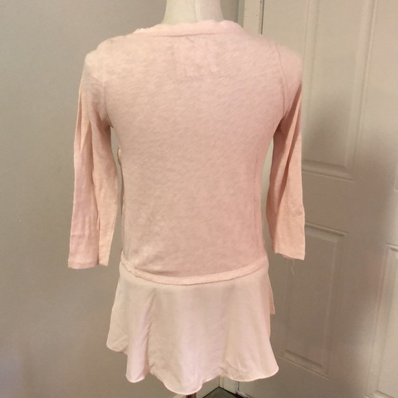 Anthropologie Meadow Rue Pink Lace Peplum Top Size Small - Picture 7 of 10